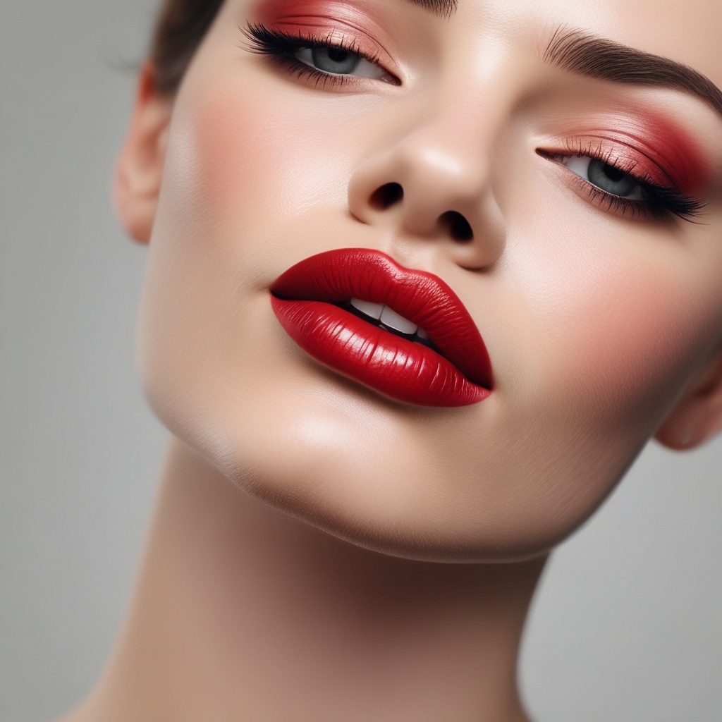 Elegant red lipstick
